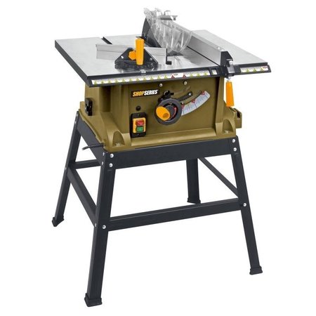 ROCKWELL Shop Portable Table Saw, 120 V, 15 A, 10 in Dia Blade, 58 in Arbor, 4800 rpm Speed SS7203